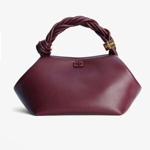 GANNI Burgundy small Bou Bag
